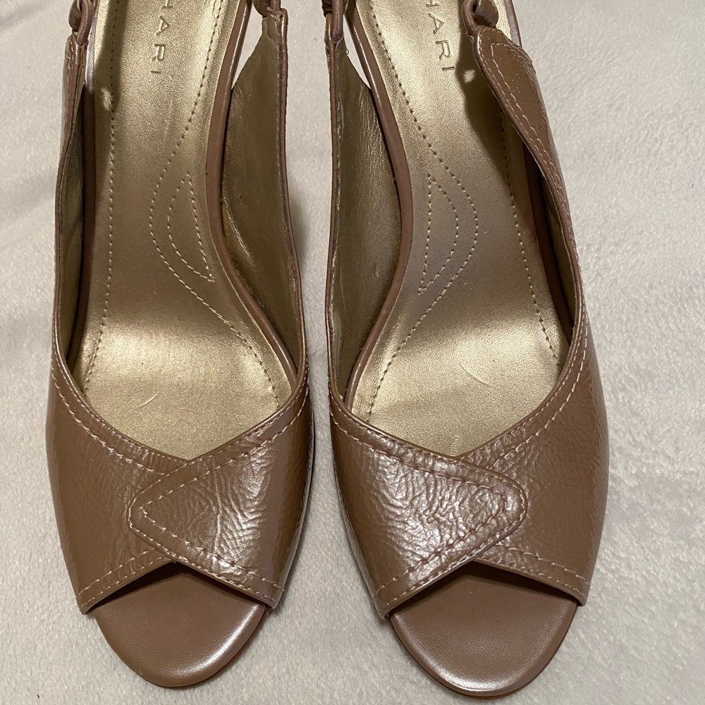 Tahari sling back pumps - taupe